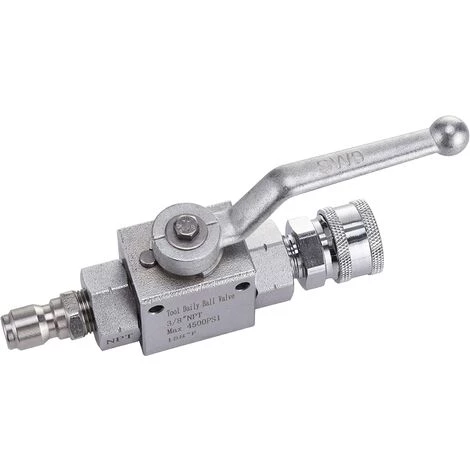 AOUGO Kit De Vanne à Boisseau Sphérique Pour Nettoyeur Haute Pression Tool Daily, Connexion Rapide 3/8" Pour Tuyau De Nettoyeur Haute Pression, 4500 PSI 5 AOUGO Kit De Vanne à Boisseau Sphérique Pour Nettoyeur Haute Pression Tool Daily, Connexion Rapide 3/8" Pour Tuyau De Nettoyeur Haute Pression, 4500 PSI – Image 3