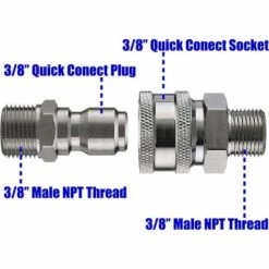 AOUGO Kit De Vanne à Boisseau Sphérique Pour Nettoyeur Haute Pression Tool Daily, Connexion Rapide 3/8" Pour Tuyau De Nettoyeur Haute Pression, 4500 PSI 10 AOUGO Kit De Vanne à Boisseau Sphérique Pour Nettoyeur Haute Pression Tool Daily, Connexion Rapide 3/8" Pour Tuyau De Nettoyeur Haute Pression, 4500 PSI -Nettoyeur Haute Pression Soldes 64902799 4