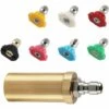 AOUGO Buse Turbo Pour Nettoyeur Haute Pression, Buse Turbo Rotative 3600 PSI, Buse De Pulvérisation Turbo 3,0 Orifice 3,0 GPM Pour Le Nettoyage De Jardin De Voiture (bronze) -Nettoyeur Haute Pression Soldes 64903117 1