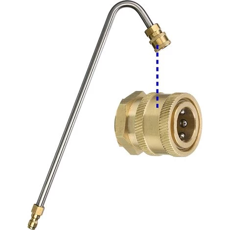 QERSTA Nettoyeur Haute Pression Pour Gouttière, Baguette D'extension Coudée Pour Nettoyage De Gouttière, 5 Embouts De Buse, Raccord Rapide 1/4", 33 Cm 5 QERSTA Nettoyeur Haute Pression Pour Gouttière, Baguette D'extension Coudée Pour Nettoyage De Gouttière, 5 Embouts De Buse, Raccord Rapide 1/4", 33 Cm – Image 3