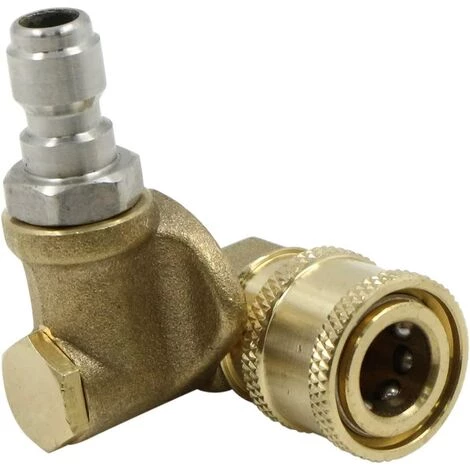 EAUDACè Connexion Rapide Pistolet Nettoyeur Connecteur - 1/4'' Adaptateur Coupleurs Accessoire Nettoyage Réglable Angles 4000 PSI Pour à Haute Pression Voiture Nettoyage DéBouchage, 1 Pièce 5 EAUDACè Connexion Rapide Pistolet Nettoyeur Connecteur - 1/4'' Adaptateur Coupleurs Accessoire Nettoyage Réglable Angles 4000 PSI Pour à Haute Pression Voiture Nettoyage DéBouchage, 1 Pièce – Image 3