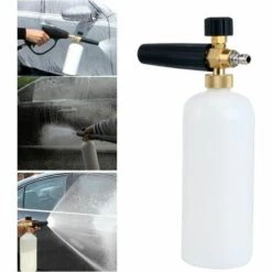 1L Lance à Mousse De Neige Bouteille, Mousse De Lavage Nettoyage Voiture Avec Raccord Rapide 1/4" S'arêern -Nettoyeur Haute Pression Soldes 65359451 4