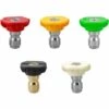 BDD Buse De Nettoyeur Haute Pression, Connecteur 1/4", Multi-angle (0 Degré, 15 Degrés, 25 Degrés, 40 Degrés, Savon) 3,0 GPM -Nettoyeur Haute Pression Soldes 65374497 1