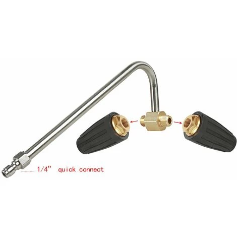 BDD Nettoyeur De Vidange Pour Nettoyeur Haute Pression, Deux Accessoires De Buse à Turbine Rotative, Connexion Rapide 1/4", 4000 PSI 5 BDD Nettoyeur De Vidange Pour Nettoyeur Haute Pression, Deux Accessoires De Buse à Turbine Rotative, Connexion Rapide 1/4", 4000 PSI – Image 3