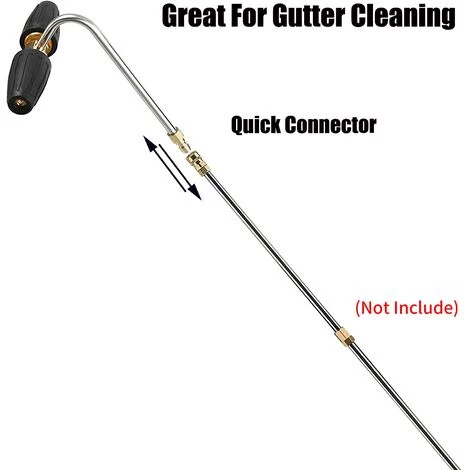 BDD Nettoyeur De Vidange Pour Nettoyeur Haute Pression, Deux Accessoires De Buse à Turbine Rotative, Connexion Rapide 1/4", 4000 PSI 6 BDD Nettoyeur De Vidange Pour Nettoyeur Haute Pression, Deux Accessoires De Buse à Turbine Rotative, Connexion Rapide 1/4", 4000 PSI – Image 4