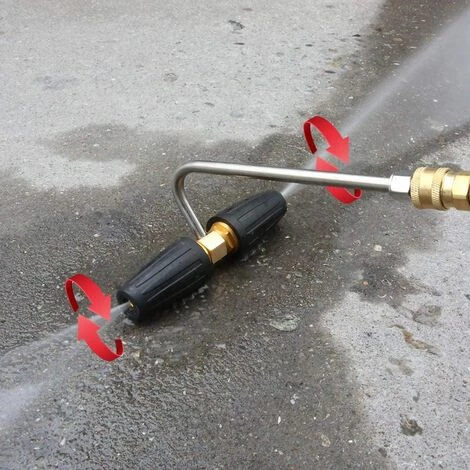 BDD Nettoyeur De Vidange Pour Nettoyeur Haute Pression, Deux Accessoires De Buse à Turbine Rotative, Connexion Rapide 1/4", 4000 PSI 7 BDD Nettoyeur De Vidange Pour Nettoyeur Haute Pression, Deux Accessoires De Buse à Turbine Rotative, Connexion Rapide 1/4", 4000 PSI – Image 5