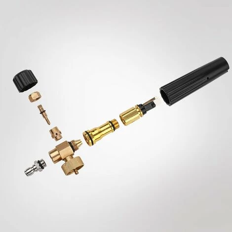 DONTODENT Canon à Mousse Lavor/Parkside/Spear Et Jackson Pistolet à Mousse Pour Nettoyeurs Haute Pression, Pièces En Laiton, Concentration Réglable, Plage De Pulvérisation Réglable 900 Ml 4 DONTODENT Canon à Mousse Lavor/Parkside/Spear Et Jackson Pistolet à Mousse Pour Nettoyeurs Haute Pression, Pièces En Laiton, Concentration Réglable, Plage De Pulvérisation Réglable 900 Ml – Image 2