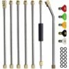 MONLY Kit De Rallonge Pour Nettoyeur Haute Pression 4000 PSI 1/4" Avec 5 Embouts De Buse (0, 15, 25, 40, 65 °), Joint Torique, 7 Lances D'extension. -Nettoyeur Haute Pression Soldes 65485239 1