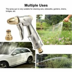 OSQI Pistolet D'arrosage En Métal Pistolet à Eau Haute Pression Pulvérisateur Pistolet à Eau De Jardin Robuste Lavage De Voiture Arrosage Plantes Douche Pour Animaux De Compagnie -Nettoyeur Haute Pression Soldes 65501138 4