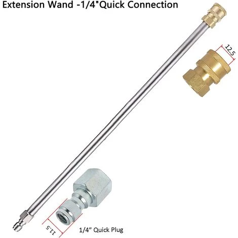 OSQI Paquet De 2 Baguettes D'extension Pour Nettoyeur Haute Pression, Outils De Nettoyage De Gouttière, Lance Télescopique De Remplacement, Buses De Nettoyage De Vitres 5 OSQI Paquet De 2 Baguettes D'extension Pour Nettoyeur Haute Pression, Outils De Nettoyage De Gouttière, Lance Télescopique De Remplacement, Buses De Nettoyage De Vitres – Image 3
