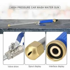 OSQI Blue High Water Gun Jardin Jet D'eau Lances 46cm, Volume D'eau Réglable Buse Arrosage Pistolet Pour Attachement Lavage Fenêtre Lavage Voiture Hydro Jet Power Washer Wand 9 OSQI Blue High Water Gun Jardin Jet D'eau Lances 46cm, Volume D'eau Réglable Buse Arrosage Pistolet Pour Attachement Lavage Fenêtre Lavage Voiture Hydro Jet Power Washer Wand -Nettoyeur Haute Pression Soldes 65501867 3