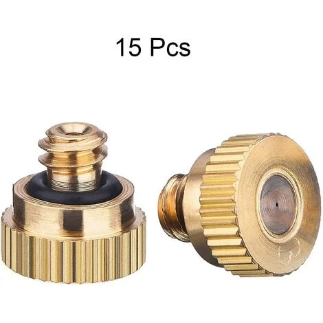 THSINDE 15 Pièces Buses De Brumisation En Laiton, Brumisation Pulvérisateur Laiton, Buse De Brouillard En Laiton, 0,3 Mm, Pour Système Refroidissement Extérieur Cache Poussière D'Aménagement Serre (Laiton) 4 THSINDE 15 Pièces Buses De Brumisation En Laiton, Brumisation Pulvérisateur Laiton, Buse De Brouillard En Laiton, 0,3 Mm, Pour Système Refroidissement Extérieur Cache Poussière D'Aménagement Serre (Laiton) – Image 2