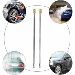 YOOUYIDA Lot De 2 Rallonges De Nettoyeur Haute Pression, 30,5 Cm, 4000 Psi, Pour Nettoyeur Haute Pression, Pistolet, Machine De Nettoyage Avec Connexion Rapide 1/4 -Nettoyeur Haute Pression Soldes 65677648 5