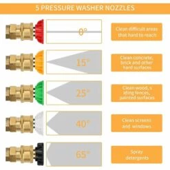 FR-LIFE Distributeur De Savon Lance En Mousse Pour Pistolet à Mousse Réglable,BR-Vie Pistolet De Nettoyeur Haute Pression, Poignée De Pistolet De Nettoyeur Haute Pression Avec Buse De Laveuse -Nettoyeur Haute Pression Soldes 65711876 5