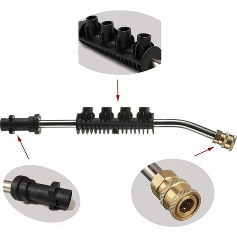 KAEJYIUT Lance Haute Pression, 15 Inch Jet Lance Haute Pression Avec 5 Buse Réglable Pour Power Wash Compatible Avec Karcher Série K K1/K2/K3/K4/K5/K6/K7 Accessoire 4 KAEJYIUT Lance Haute Pression, 15 Inch Jet Lance Haute Pression Avec 5 Buse Réglable Pour Power Wash Compatible Avec Karcher Série K K1/K2/K3/K4/K5/K6/K7 Accessoire – Image 2