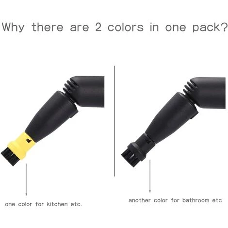 AOUGO Ensemble De Brosses Rondes Ensemble De Brosses En Fil De Laiton Buse Pour Nettoyeurs Vapeur Karcher SC1 SC2 CTK10 CTK20SC3 SC4 SC5 (2 Noirs 2 Jaunes) 7 AOUGO Ensemble De Brosses Rondes Ensemble De Brosses En Fil De Laiton Buse Pour Nettoyeurs Vapeur Karcher SC1 SC2 CTK10 CTK20SC3 SC4 SC5 (2 Noirs 2 Jaunes) – Image 5