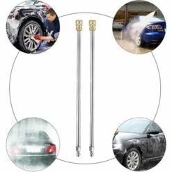 KAEJYIUT Lot De 2 Rallonges De Nettoyeur Haute Pression, Outils De Nettoyage De Gouttière, Lance Télescopique De Rechange, Buses De Nettoyage De Fenêtre -Nettoyeur Haute Pression Soldes 65875262 5
