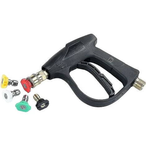Pistolet De Lavage Haute Pression Avec 5 Buses D'eau Pistolet De Pulvérisation Court De Puissance 4350psi - Thsinde 6 Pistolet De Lavage Haute Pression Avec 5 Buses D'eau Pistolet De Pulvérisation Court De Puissance 4350psi - Thsinde – Image 4