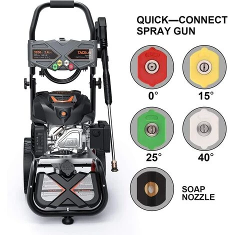 GIZCAM Nettoyeur Haute Pression à Essence ,190 Bar Avec 5 Buses - GConforme CARB 4 GIZCAM Nettoyeur Haute Pression à Essence ,190 Bar Avec 5 Buses - GConforme CARB – Image 2