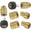 BF Kit D'adaptateur Pour Nettoyeur Haute Pression 8 Pièces M22 Rotatif 3/8" à Connexion Rapide, 3/4" à Dégagement Rapide 2 BF Kit D'adaptateur Pour Nettoyeur Haute Pression 8 Pièces M22 Rotatif 3/8" à Connexion Rapide, 3/4" à Dégagement Rapide -Nettoyeur Haute Pression Soldes 66021590 1