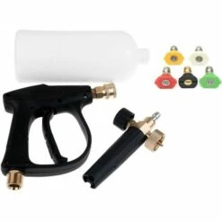 THSINDE Pistolet à Lave-glace à Haute Pression Avec 5 Buse D'eau Tip Et Kit De Bouteille à Mousse De Neige 1L Pour Pare-chocs De Voiture Nettoyage De Vitres M22 Métrique Raccord Fileté Mâle 9 THSINDE Pistolet à Lave-glace à Haute Pression Avec 5 Buse D'eau Tip Et Kit De Bouteille à Mousse De Neige 1L Pour Pare-chocs De Voiture Nettoyage De Vitres M22 Métrique Raccord Fileté Mâle -Nettoyeur Haute Pression Soldes 66176081 3