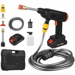 LIFCAUSAL Nettoyeur Haute Pression Sans Fil 48 V 464 Psi Portable Pour Lave-auto à Haute Pression Pour Laver Les Voitures, Nettoyer Les Sols, Arroser Les Fleurs EU220 V