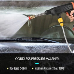 LIFCAUSAL Nettoyeur Haute Pression Sans Fil 48 V 464 Psi Portable Pour Lave-auto à Haute Pression Pour Laver Les Voitures, Nettoyer Les Sols, Arroser Les Fleurs EU220 V 9 LIFCAUSAL Nettoyeur Haute Pression Sans Fil 48 V 464 Psi Portable Pour Lave-auto à Haute Pression Pour Laver Les Voitures, Nettoyer Les Sols, Arroser Les Fleurs EU220 V -Nettoyeur Haute Pression Soldes 66372787 3