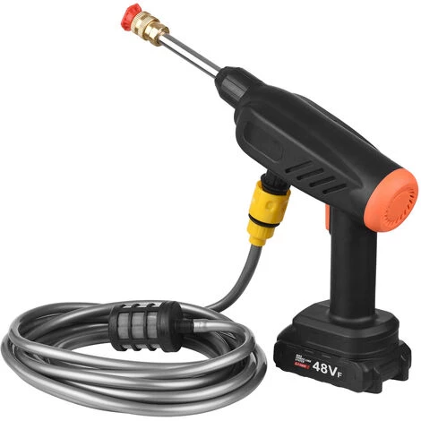 LIFCAUSAL Nettoyeur Haute Pression Sans Fil 48 V 464 Psi Portable Pour Lave-auto à Haute Pression Pour Laver Les Voitures, Nettoyer Les Sols, Arroser Les Fleurs EU220 V 6 LIFCAUSAL Nettoyeur Haute Pression Sans Fil 48 V 464 Psi Portable Pour Lave-auto à Haute Pression Pour Laver Les Voitures, Nettoyer Les Sols, Arroser Les Fleurs EU220 V – Image 4