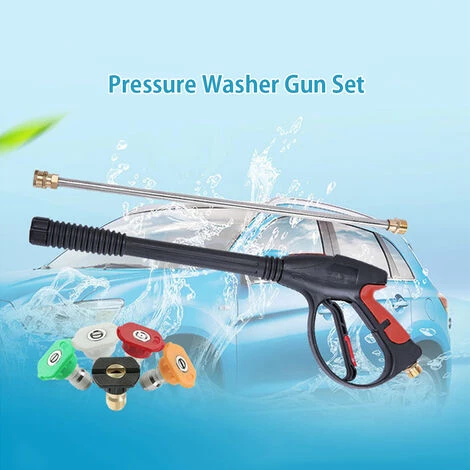 LIFCAUSAL Pistolet Pour Nettoyeur Haute Pression Pistolet Pour Nettoyeur Haute Pression Avec Baguette D'extension De 21 Pouces, 5 Embouts De Buse, Raccord M22-14 Mm, 4000 PSI 6 LIFCAUSAL Pistolet Pour Nettoyeur Haute Pression Pistolet Pour Nettoyeur Haute Pression Avec Baguette D'extension De 21 Pouces, 5 Embouts De Buse, Raccord M22-14 Mm, 4000 PSI – Image 4