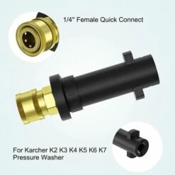 Adaptateur De Nettoyeur Haute Pression 1/4" - Raccord Rapide Uniquement Compatible Avec Kärcher K2, K3, K4, K5, K6, K7 Serie Pour Plusieurs, Adélala -Nettoyeur Haute Pression Soldes 66380027 3