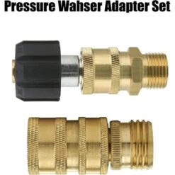 Nettoyeur Haute Pression Accessoires, Connecteur Rapide De Tuyau à Haute Pression Kit, Connecte Canon Lance Et Tuyau, M22 3/8" Connexion Rapide 3/4" Déconnexion Rapide, 8pcs,Adélala -Nettoyeur Haute Pression Soldes 66385628 5
