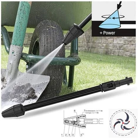 BEARSU Dirt Blaster 145 Bars - Lance Extensible De Rechange Pour Karcher K1, K2, K3, K4, K5, K6, K7 - Lance à Extension Avec Puissance Turbo Rotative, Buse De Lance De Lavage De Voiture 4 BEARSU Dirt Blaster 145 Bars - Lance Extensible De Rechange Pour Karcher K1, K2, K3, K4, K5, K6, K7 - Lance à Extension Avec Puissance Turbo Rotative, Buse De Lance De Lavage De Voiture – Image 2