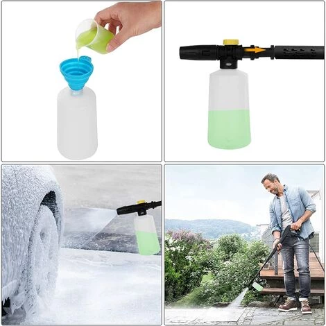 YOOUYIDA Distributeur De Savon Canon à Mousse Réglablen, Kit Lance Mousse Neige Pour Le Nettoyage De Voiture Bouteille De 700ml, Buse Jet Pour Nettoyeur Haute Pression Karcher K2 K3 K4 K5 K6 K7,2 Pcs 7 YOOUYIDA Distributeur De Savon Canon à Mousse Réglablen, Kit Lance Mousse Neige Pour Le Nettoyage De Voiture Bouteille De 700ml, Buse Jet Pour Nettoyeur Haute Pression Karcher K2 K3 K4 K5 K6 K7,2 Pcs – Image 5