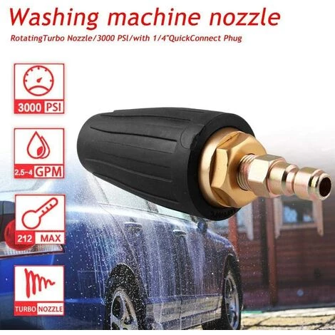 READCLY-Buse Turbo Rotative, Buse De Pulvérisation De Buse Turbo Rotative Pour Laveuse Haute Pression 1/4 3000PSI Connexion Rapide, Buse De Nettoyage Jet Nettoyeur Haute Pression Accessoire De Buse De 5 READCLY-Buse Turbo Rotative, Buse De Pulvérisation De Buse Turbo Rotative Pour Laveuse Haute Pression 1/4 3000PSI Connexion Rapide, Buse De Nettoyage Jet Nettoyeur Haute Pression Accessoire De Buse De – Image 3
