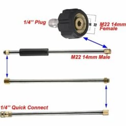 Daily Tools Baguette D'Extension Pour Nettoyeur Haute Pression, Baguette De Lavage Électrique - Connexion Rapide 1/4" - M22 Dksfjkl -Nettoyeur Haute Pression Soldes 66744210 4