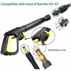 Pistolet À Eau Haute Pression Avec Lance Rotative, Compatible Avec Les Nettoyeurs Haute Pression Karcher K2 ~ K7 Dksfjkl 9 Pistolet À Eau Haute Pression Avec Lance Rotative, Compatible Avec Les Nettoyeurs Haute Pression Karcher K2 ~ K7 Dksfjkl -Nettoyeur Haute Pression Soldes 66744528 3