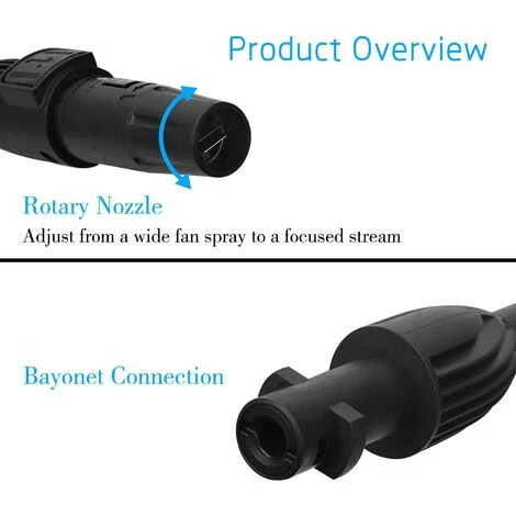 JUNJUN Lance De Pulvérisation Pour Nettoyeur Haute Pression Avec Buse Réglable Pour Les Modèles Karcher K2 K3 K4 K5 K6 150Bar 48 4 JUNJUN Lance De Pulvérisation Pour Nettoyeur Haute Pression Avec Buse Réglable Pour Les Modèles Karcher K2 K3 K4 K5 K6 150Bar 48 – Image 2