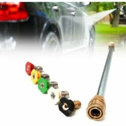 LIFCAUSAL 4000PSI Rondelle Baguette Lance 5 Embouts De Buse Universels Pour Pulvérisateur à Essence Haute Pression