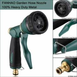 OCXIN Gardena Pistolet Pulvérisateur D'eau Avec 7 Modèles, 100 % Métal Robuste Pistolet Pulvérisateur En Alliage De Zinc Haute Pression Pour Arrosage Des Plantes, Lavage De Voiture Et D'animaux Domestiques -Nettoyeur Haute Pression Soldes 66860424 3