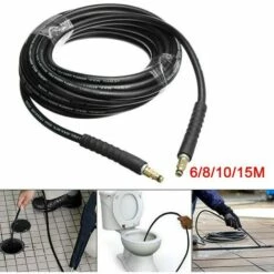 Accessoire Pour Nettoyeur Haute Pression -Nettoyeurs Haute Pression Nettoyage à L'eau Kit De Nettoyage De Tuyau De Remplacement Haute Pression 6M / 8M / 10M / 15M Pour Karcher K2 K3 K4 K5 K6 K7 (10 M) -GALOZZOIT -Nettoyeur Haute Pression Soldes 67287993 4