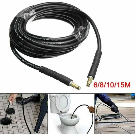 LLOVE Nettoyeurs Haute Pression Nettoyage à L'eau Kit De Nettoyage De Tuyau De Remplacement Haute Pression 6M / 8M / 10M / 15M Pour Karcher K2 K3 K4 K5 K6 K7 (6 M) 6 LLOVE Nettoyeurs Haute Pression Nettoyage à L'eau Kit De Nettoyage De Tuyau De Remplacement Haute Pression 6M / 8M / 10M / 15M Pour Karcher K2 K3 K4 K5 K6 K7 (6 M) – Image 4