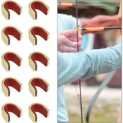 VOCTEIN 30 Pcs Tir À L'arc Corde Lap Point Laiton Corde Crochet Boucle Clips Pour Compound Bowstring Raccords Et Recurve Bowstring Raccords -Nettoyeur Haute Pression Soldes 67414610 4