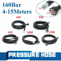 QERSTA Remplacement Du Tuyau Du Nettoyeur Haute Pression 2300PSI 160Bar (15 M) -Nettoyeur Haute Pression Soldes 67546622 4