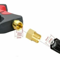 Cisea Coupleur De Nettoyeur Haute Pression En Laiton, Métrique M22 15 Mm Mâle Vers M22 14/15 Mm Femelle Filetage Interne Adaptateur De Tuyau，une Pièce，Or，Fonepro -Nettoyeur Haute Pression Soldes 67563659 4