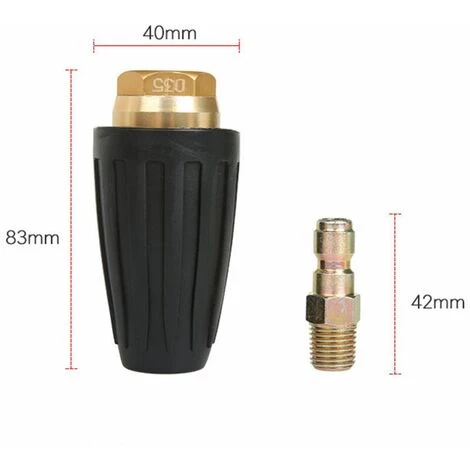 Cisea Buse Turbo Rotative 1,8 GPM 3000 PSI 035 Pour Nettoyeur Haute Pression,1/4" Quick Connect Raccord Rapide, Buse De Nettoyeur Haute Pression,une Pièce, Noir,Fonepro 4 Cisea Buse Turbo Rotative 1,8 GPM 3000 PSI 035 Pour Nettoyeur Haute Pression,1/4" Quick Connect Raccord Rapide, Buse De Nettoyeur Haute Pression,une Pièce, Noir,Fonepro – Image 2