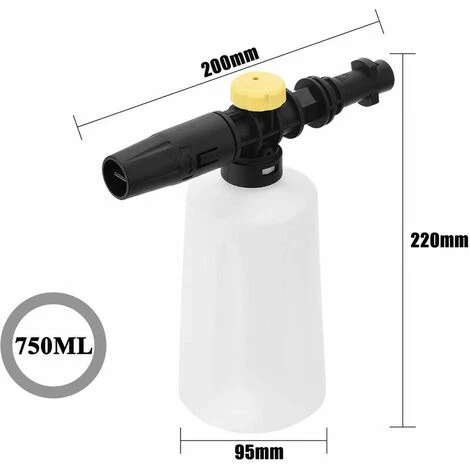 Cisea Canon à Mousse Pour Kärcher K2 K3 K4 K5 K6 K7 Nettoyeur Haute Pression, 750ML Kit De Bouteille De Lance De Mousse à Neige Pour Voiture Avec Buse Réglable, Pour Lave-Auto Nettoyage De Vitres 5 Cisea Canon à Mousse Pour Kärcher K2 K3 K4 K5 K6 K7 Nettoyeur Haute Pression, 750ML Kit De Bouteille De Lance De Mousse à Neige Pour Voiture Avec Buse Réglable, Pour Lave-Auto Nettoyage De Vitres – Image 3