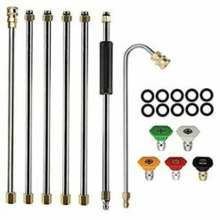 GRID COOL Outil De Nettoyage De GouttièRe Laveuse à Pression - Rallonges, Buse De Lance De Nettoyeur De Toit - 4000 Psi 5 Conseils, Accessoires De Lavage De Vitres, Laveuse à Pression