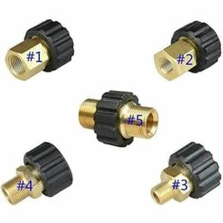 ENLENK Raccords De Nettoyeur Haute Pression, Raccords Rapides De Tuyau, Adaptateurs, Diamètre Du Raccord 14 Mm M22 ~ Femelle G3/8 -Nettoyeur Haute Pression Soldes 67581035 4
