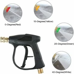 ENLENK Pistolet De Nettoyeur Haute Pression Avec 5 Buses D'eau, Pistolet De Pulvérisation Court De Puissance 4350PSI -Nettoyeur Haute Pression Soldes 67584894 3