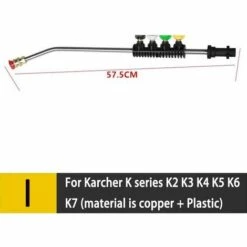 ENLENK Pistolet De Pulvérisation Réglable Avec 5 Buses De Pulvérisation Et Adaptateur De Filetage Mâle Pour Machine à Laver Haute Pression Compatible Avec Karcher K Series K2 K3 K4 K5 K6 K7 -Nettoyeur Haute Pression Soldes 67588487 2